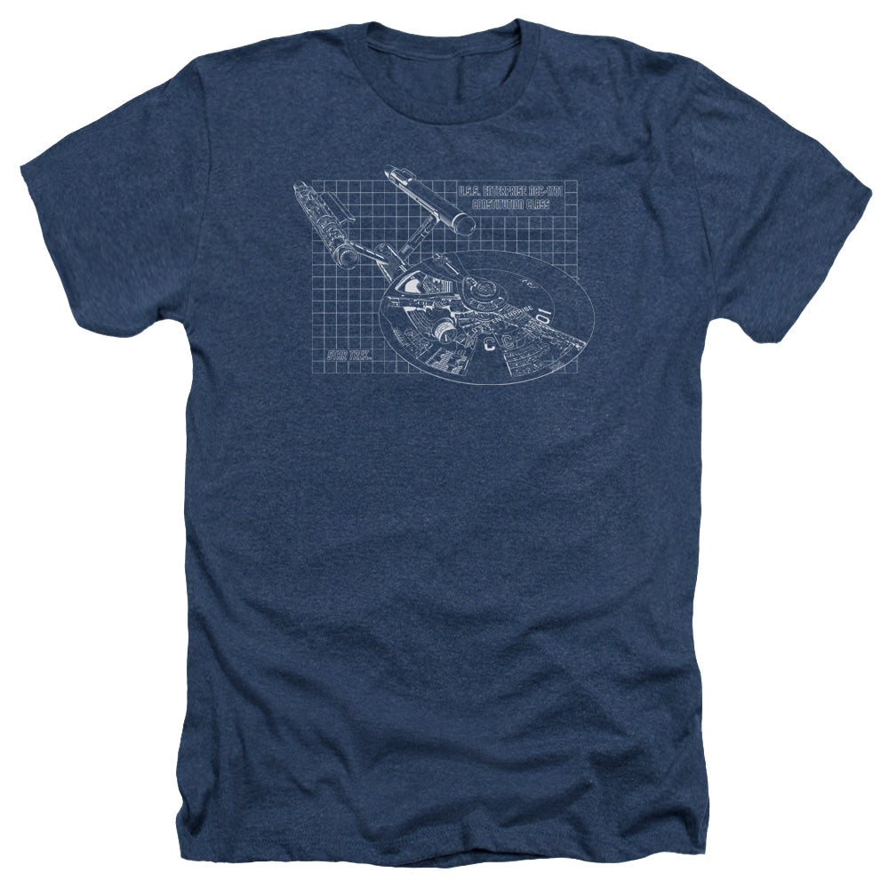 Star Trek - Enterprise Prints - Adult Heather - Navy