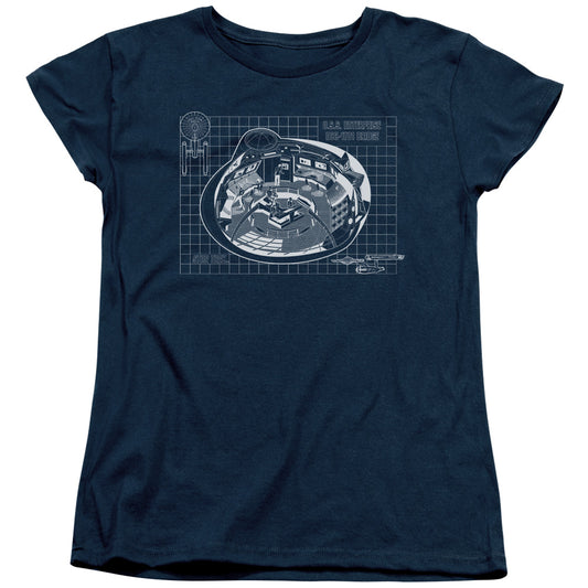 Star Trek - Bridge Prints - Short Sleeve Womens Tee - Navy T-shirt
