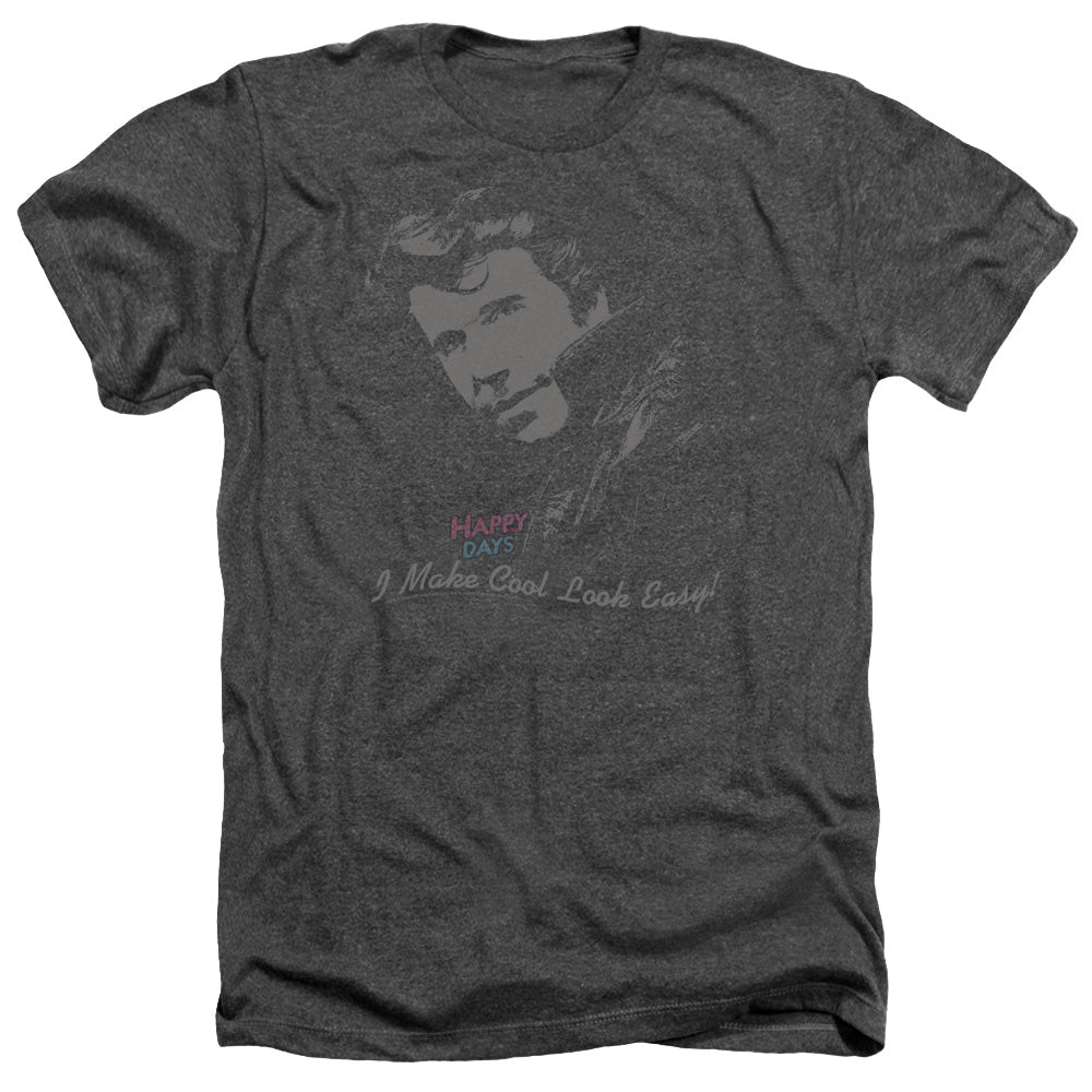 Happy Days - Cool Fonz - Adult Heather - Charcoal