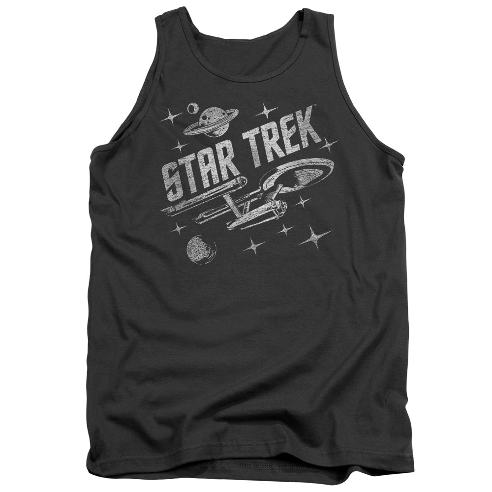 Star Trek - Through Space - Adult Tank - Charcoal