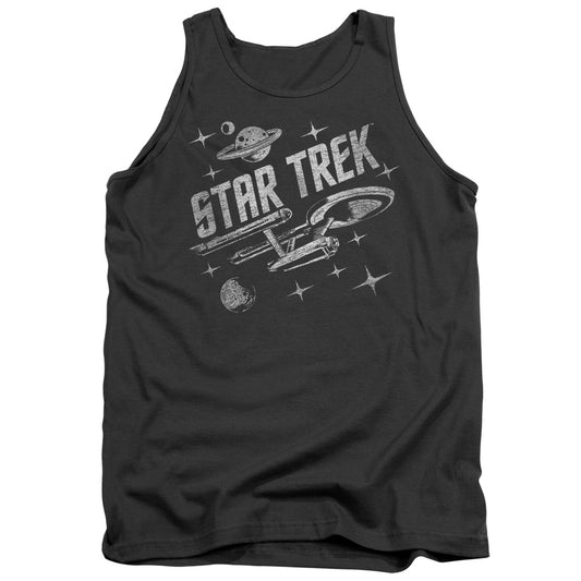 Star Trek - Through Space - Adult Tank - Charcoal