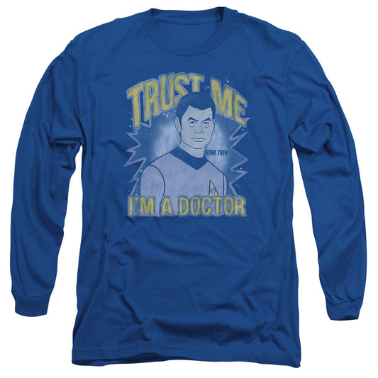 Star Trek - Doctor - Long Sleeve Adult 18/1 - Royal Blue T-shirt