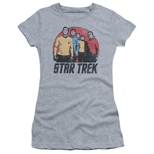Star Trek - Landing Party - Short Sleeve Junior Sheer - Athletic Heather T-shirt