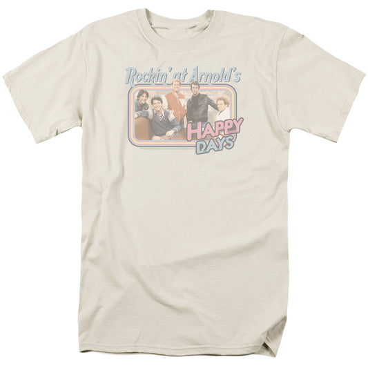 Happy Days - Rockin At Arnolds - Short Sleeve Adult 18/1 - Cream T-shirt