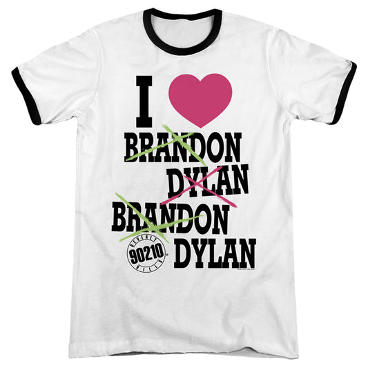 90210 - I Heart 90210 - Adult Ringer - White/black