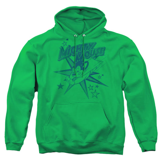 Mighty Mouse - Mighty Mouse - Adult Pull-over Hoodie - Kelly Green