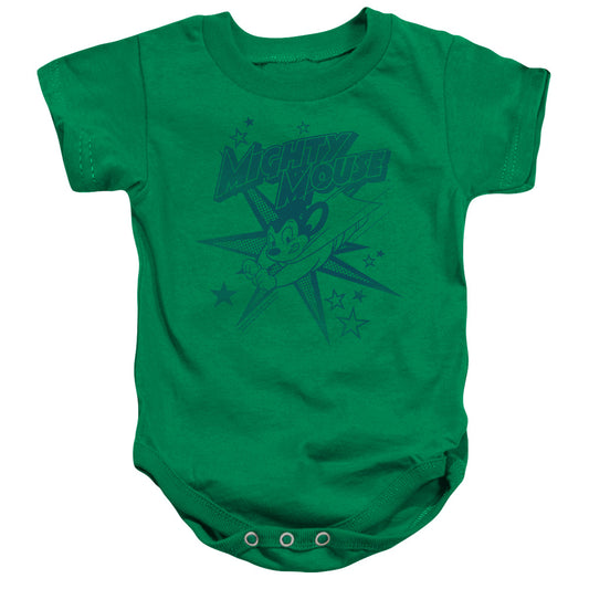 Mighty Mouse - Mighty Mouse - Infant Snapsuit - Kelly Green