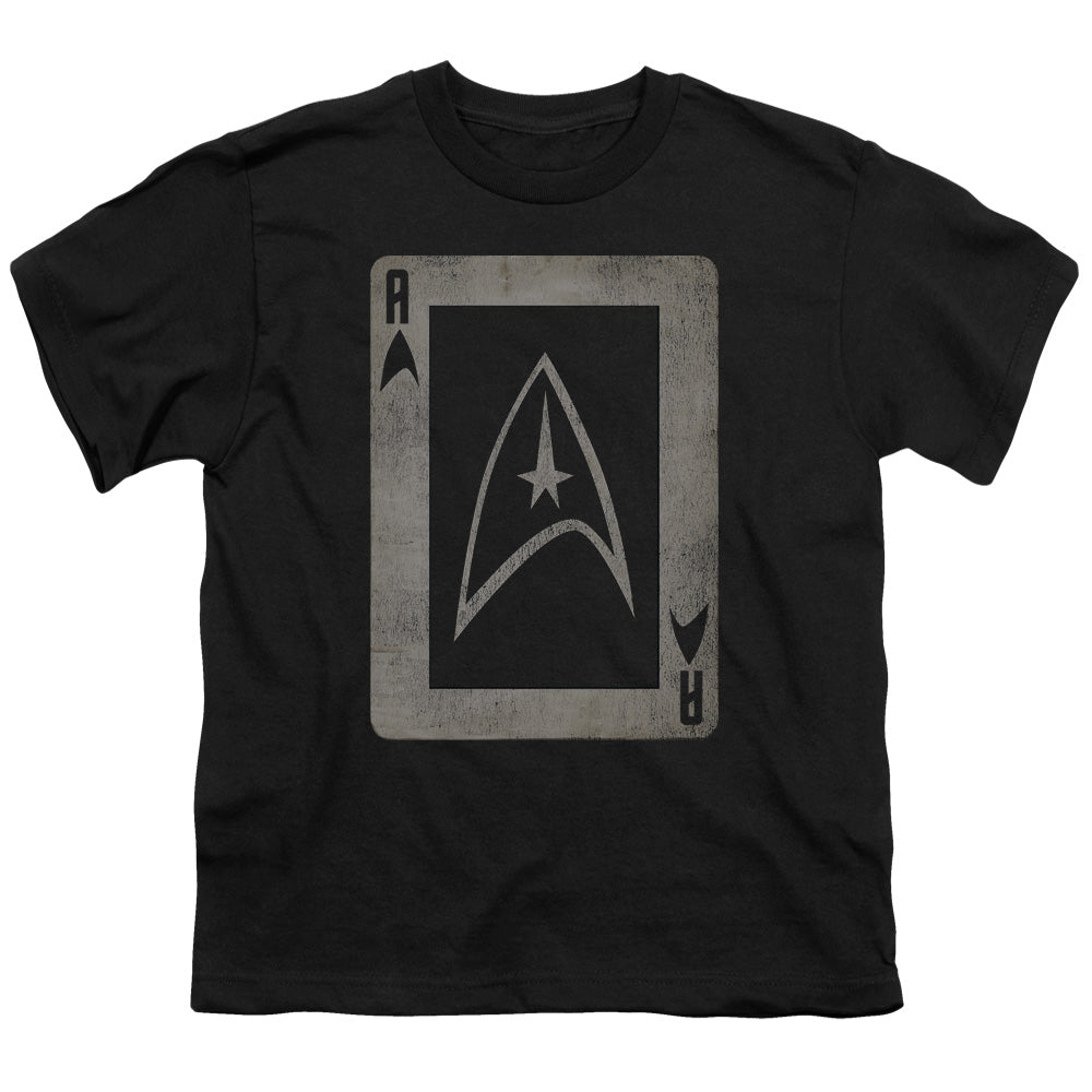 Star Trek - Tos Ace - Short Sleeve Youth 18/1 - Black T-shirt