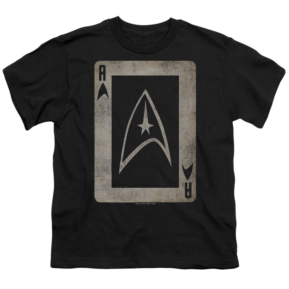 Star Trek - Tos Ace - Short Sleeve Youth 18/1 - Black T-shirt