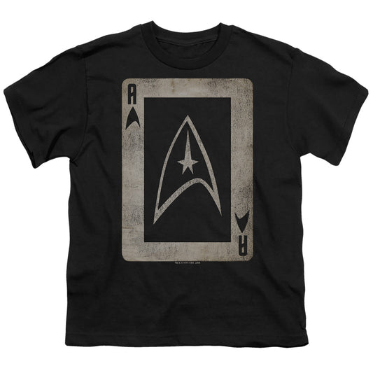 Star Trek - Tos Ace - Short Sleeve Youth 18/1 - Black T-shirt