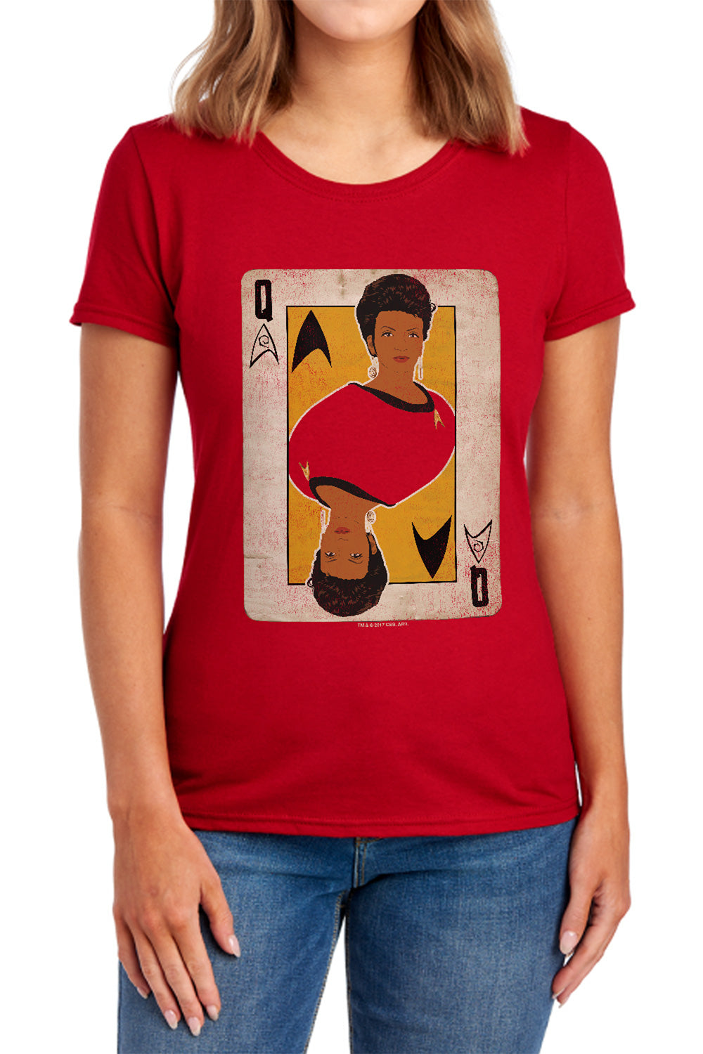 Star Trek - Tos Queen - Short Sleeve Womens Tee - Red T-shirt