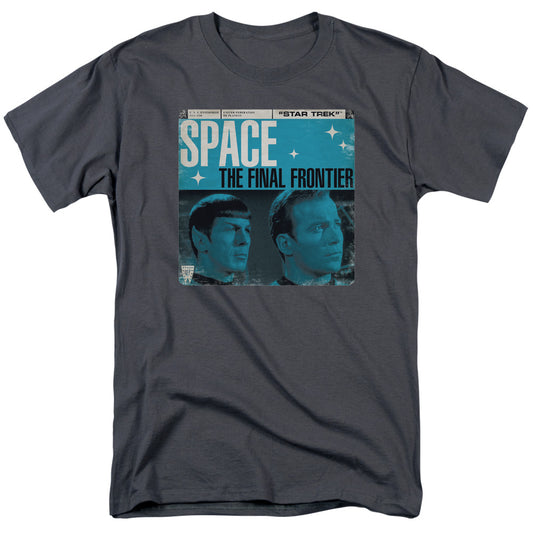 Star Trek - Final Frontier Cover - Short Sleeve Adult 18/1 - Charcoal T-shirt