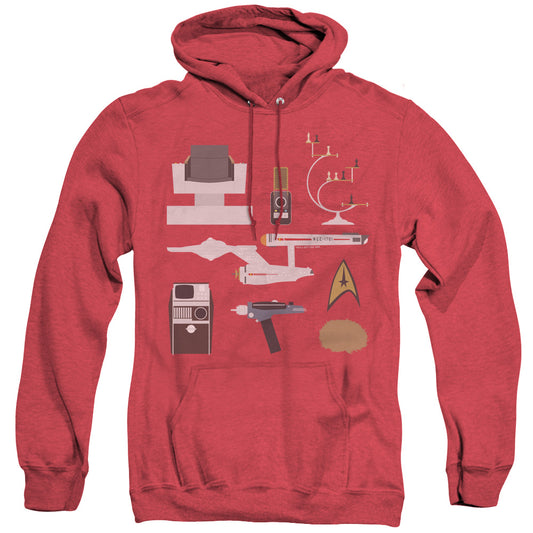 Star Trek - Tos Gift Set - Adult Heather Hoodie - Red