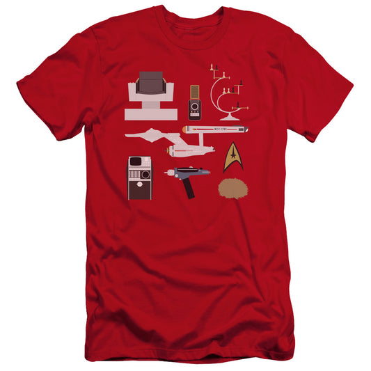Star Trek - Tos Gift Set-premuim Canvas Adult Slim Fit 30/1 - Red