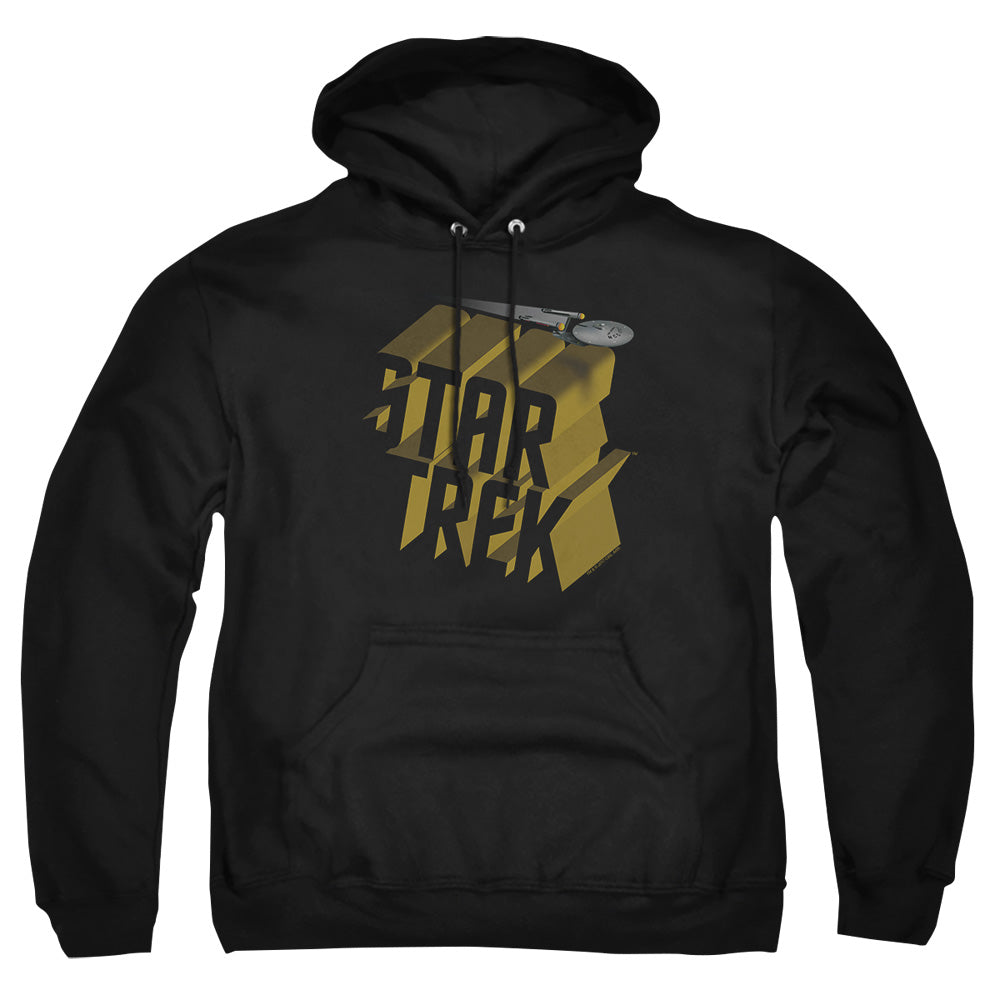 Star Trek - 3d Logo - Adult Pull-over Hoodie - Black