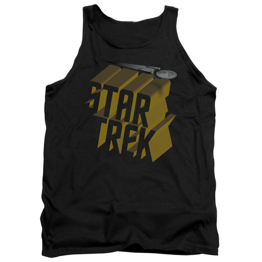 Star Trek - 3d Logo - Adult Tank - Black