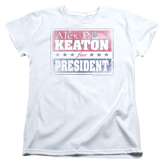 Family Ties - Alex For President - Short Sleeve Womens Tee - White T-shirt