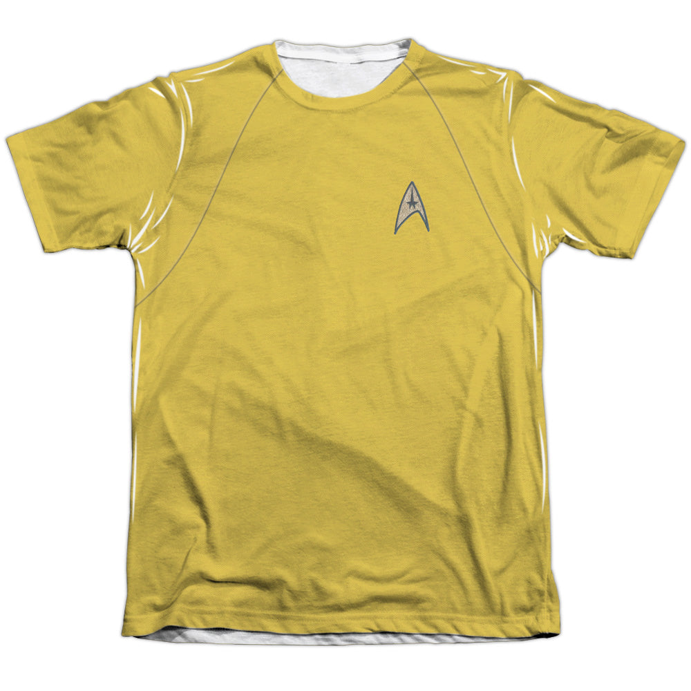 Star Trek - Tos Command Uniform - Adult Poly/cotton Short Sleeve Tee - White T-shirt