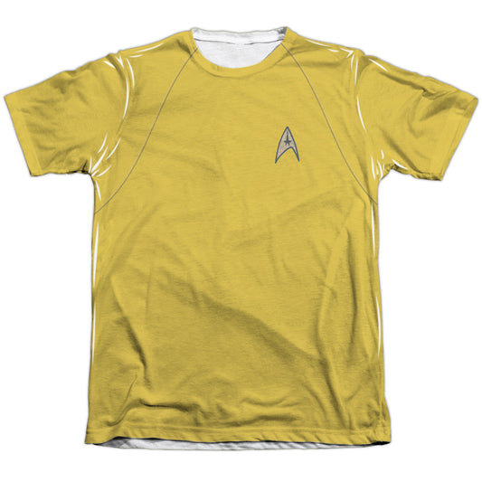 Star Trek - Tos Command Uniform - Adult Poly/cotton Short Sleeve Tee - White T-shirt
