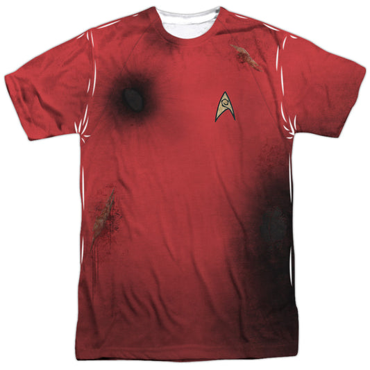 Star Trek - Tos Dead Red - Short Sleeve Adult Poly Crew - White T-shirt