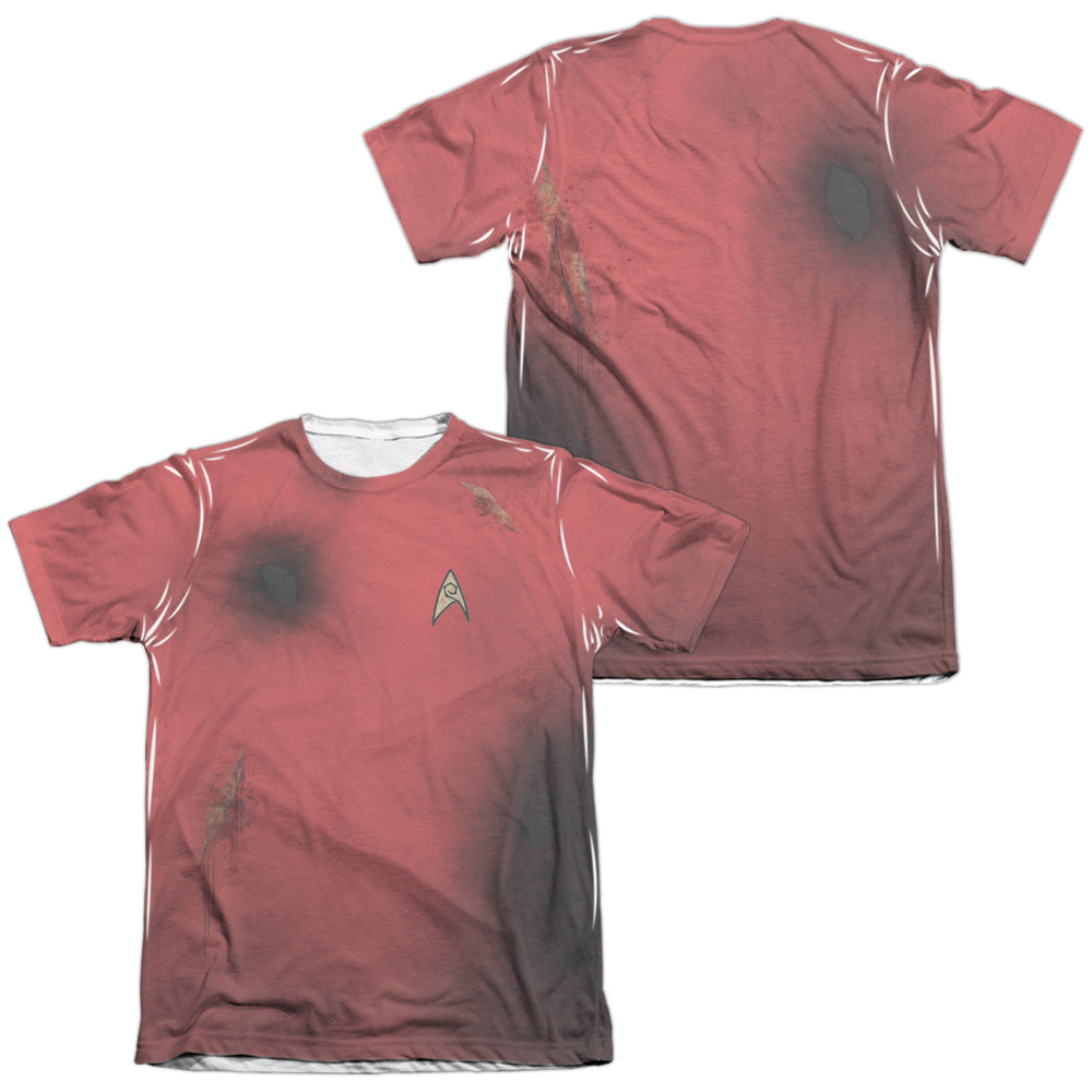 Star Trek - Tos Dead Red (Front/back Print) - Adult Poly/cotton Short Sleeve Tee - White T-shirt