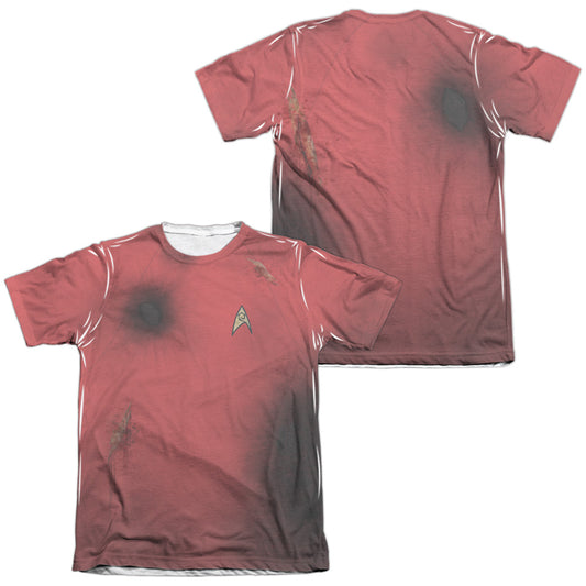 Star Trek - Tos Dead Red (Front/back Print) - Adult Poly/cotton Short Sleeve Tee - White T-shirt