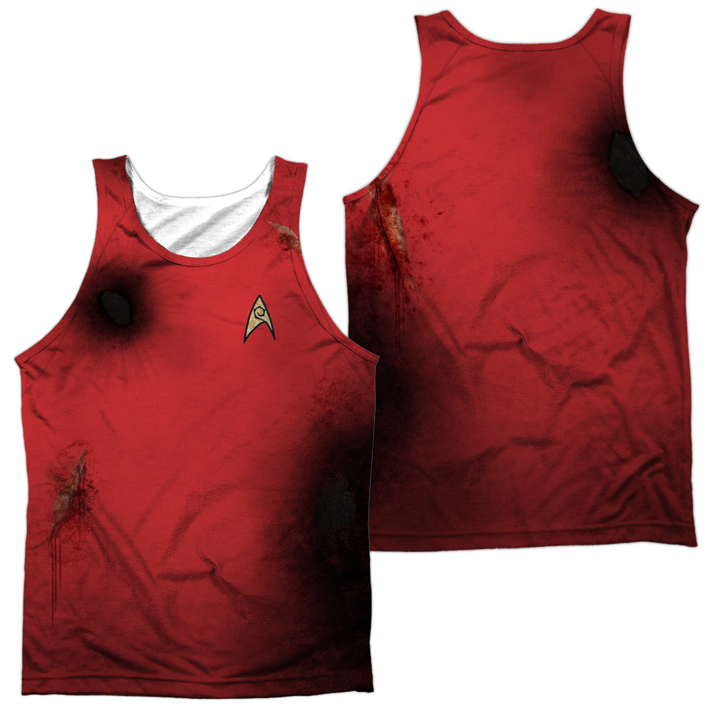 Star Trek - Tos Dead Red (Front/back Print) - Adult 100% Poly Tank Top - White
