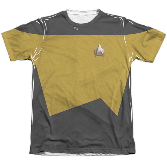 Star Trek - Tng Engineering Uniform - Adult Poly/cotton Short Sleeve Tee - White T-shirt