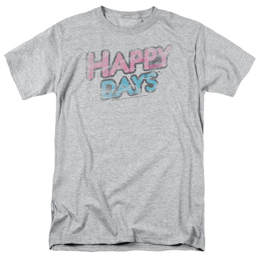Happy Days - Distressed - Short Sleeve Adult 18/1 - Heather T-shirt