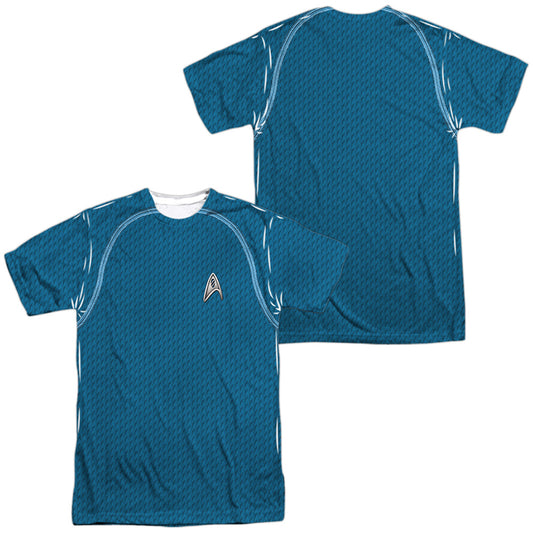 Star Trek - Movie Science Uniform (Front/back Print) - Short Sleeve Adult Poly Crew - White T-shirt
