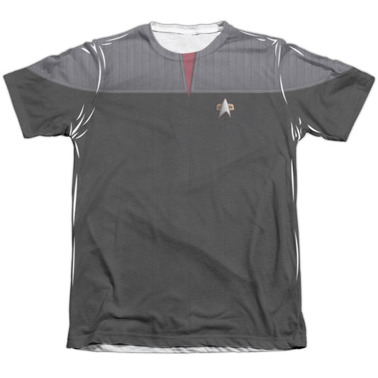 Star Trek - Tng Movie Command Uniform - Adult Poly/cotton Short Sleeve Tee - White T-shirt