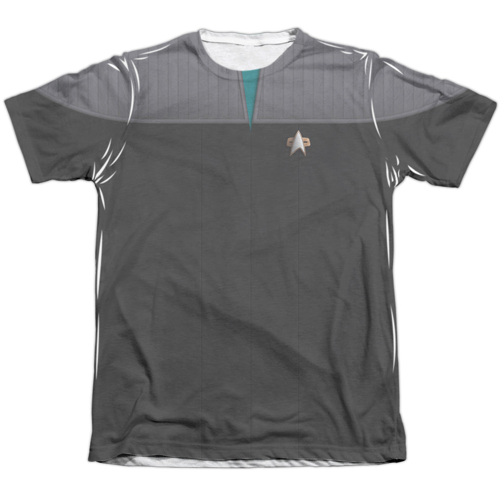 Star Trek - Tng Movie Science Uniform - Adult Poly/cotton Short Sleeve Tee - White T-shirt