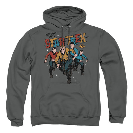 Star Trek - Deep Space Thrills - Adult Pull-over Hoodie - Charcoal