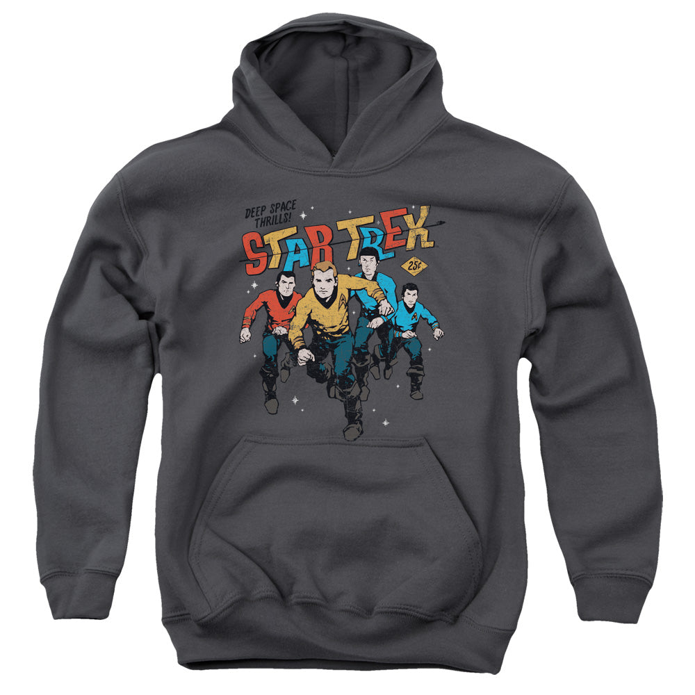 Star Trek - Deep Space Thrills - Youth Pull-over Hoodie - Charcoal