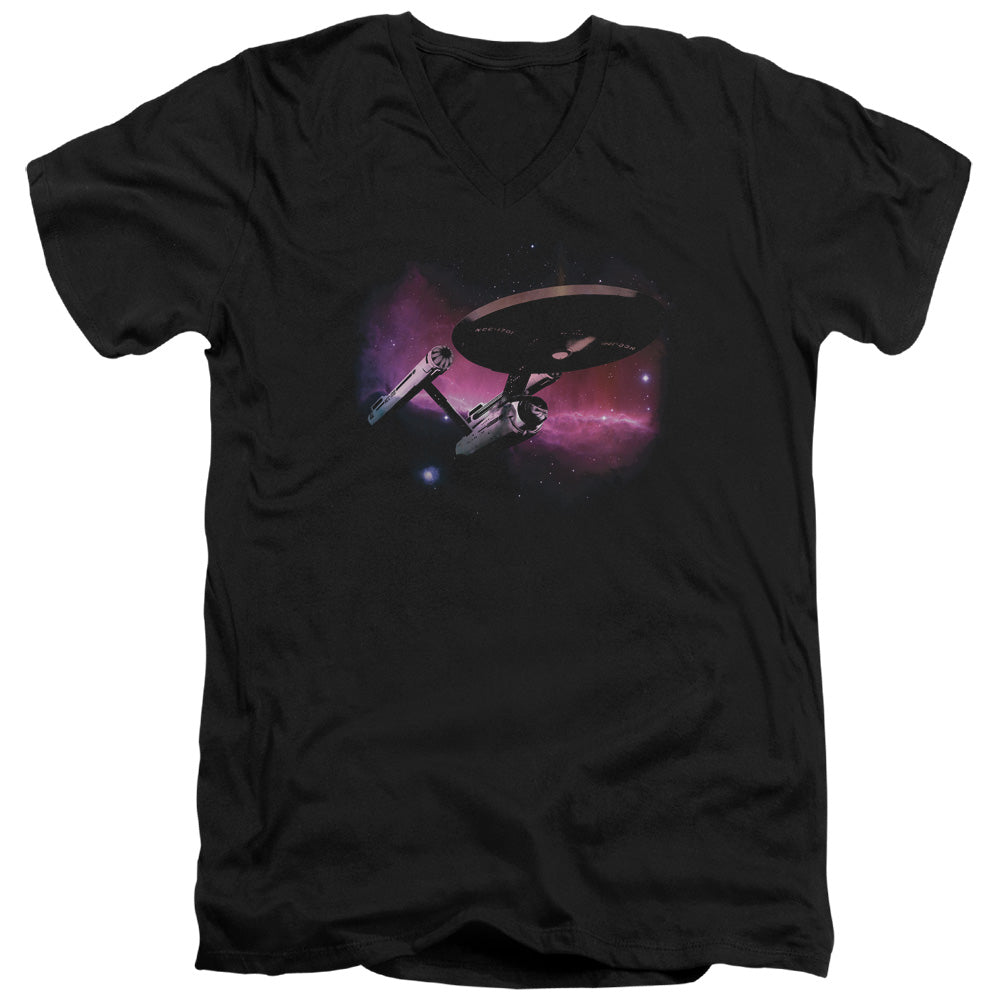 Star Trek - Prime Directive - Short Sleeve Adult V-neck 30/1 - Black T-shirt