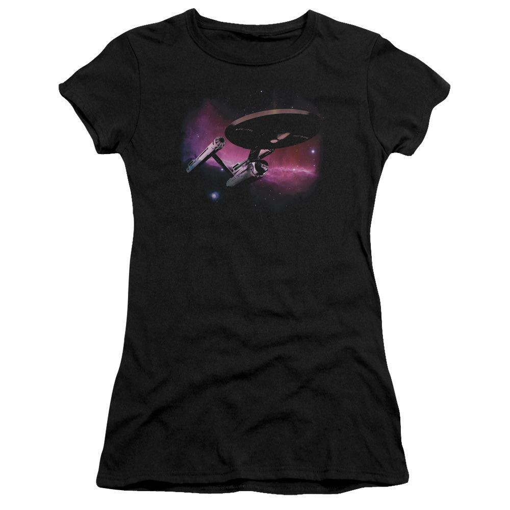 Star Trek - Prime Directive - Short Sleeve Junior Sheer - Black T-shirt