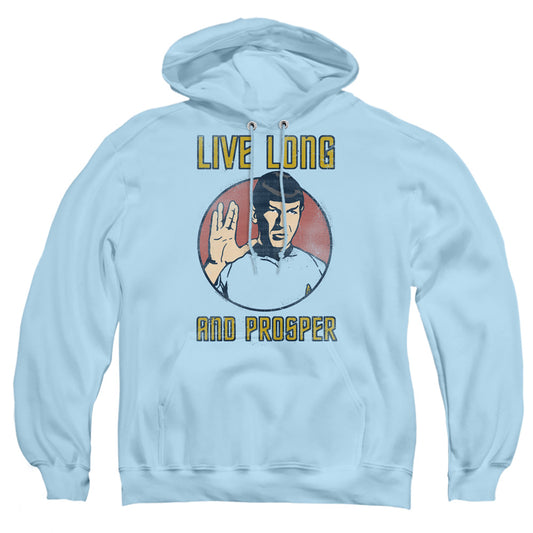 Star Trek - Long Life - Adult Pull-over Hoodie - Light Blue