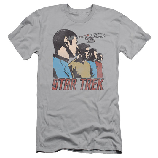 Star Trek - Federation Men - Short Sleeve Adult 30/1 - Silver T-shirt