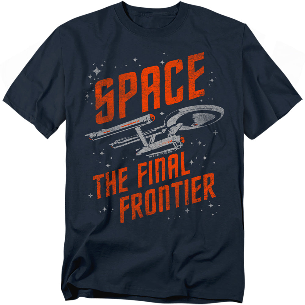 Star Trek - Space Travel - Short Sleeve Adult 18/1 - Navy T-shirt
