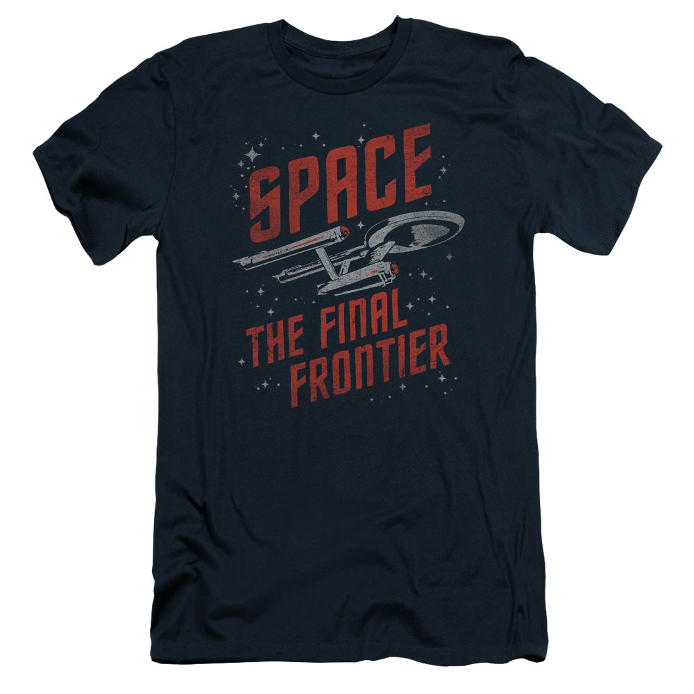 Star Trek - Space Travel - Short Sleeve Adult 30/1 - Navy T-shirt