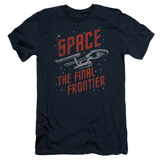 Star Trek - Space Travel - Short Sleeve Adult 30/1 - Navy T-shirt
