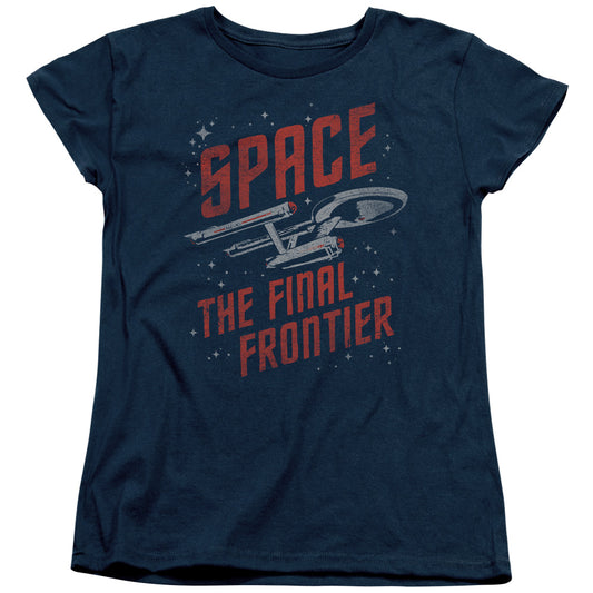 Star Trek - Space Travel - Short Sleeve Womens Tee - Navy T-shirt