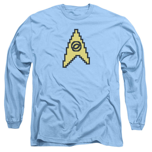 Star Trek - 8 Bit Science - Long Sleeve Adult 18/1 - Carolina Blue T-shirt