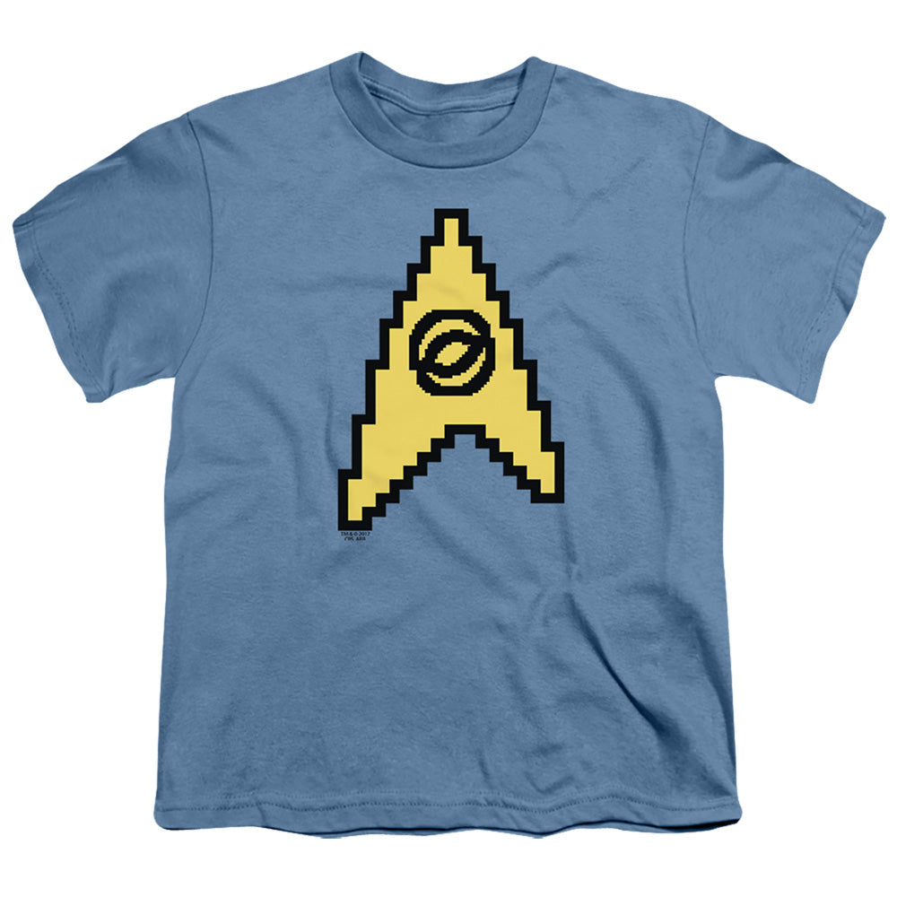 Star Trek - 8 Bit Science - Short Sleeve Youth 18/1 - Carolina Blue T-shirt