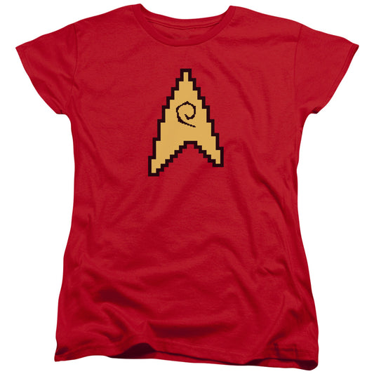 Star Trek - 8 Bit Engineering - Short Sleeve Womens Tee - Red T-shirt