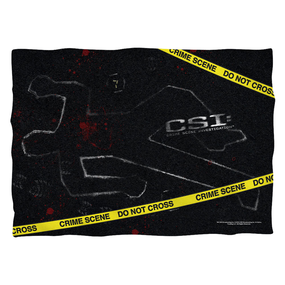 Csi - Outline (Front/back Print) - Pillow Case - White