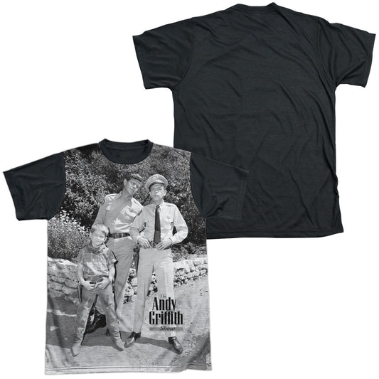 Andy Griffith - Lawmen - Short Sleeve Adult White Front Black Back   - White T-shirt