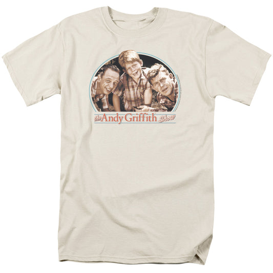 Andy Griffith - 3amigos - Short Sleeve Adult 18/1 - Cream T-shirt