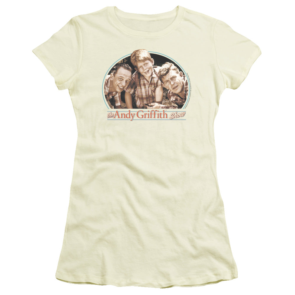 Andy Griffith - 3amigos - Short Sleeve Junior Sheer - Cream T-shirt
