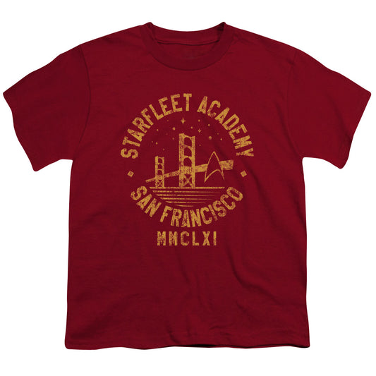Star Trek - Collegiate Bridge - Short Sleeve Youth 18/1 - Cardinal T-shirt